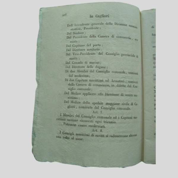 Esecuzione della Convenzione internazionale sanitaria. Vittorio Emanuele II Regno di Sardegna. www.colonneselibri.it