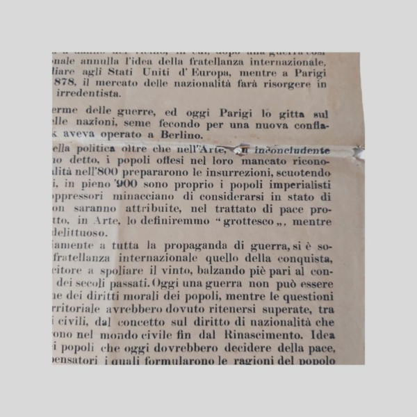 Manifesto. I Patrioti delle Quattro giornate e la Pace. 1946. www.colonneselibri.it