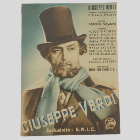 Brochure promozionale del film Giuseppe Verdi.. www.colonneselibri.it