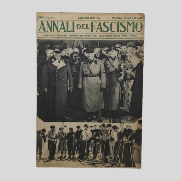 Annali del Fascismo. Gennaio 1937. www.colonneselibri.it