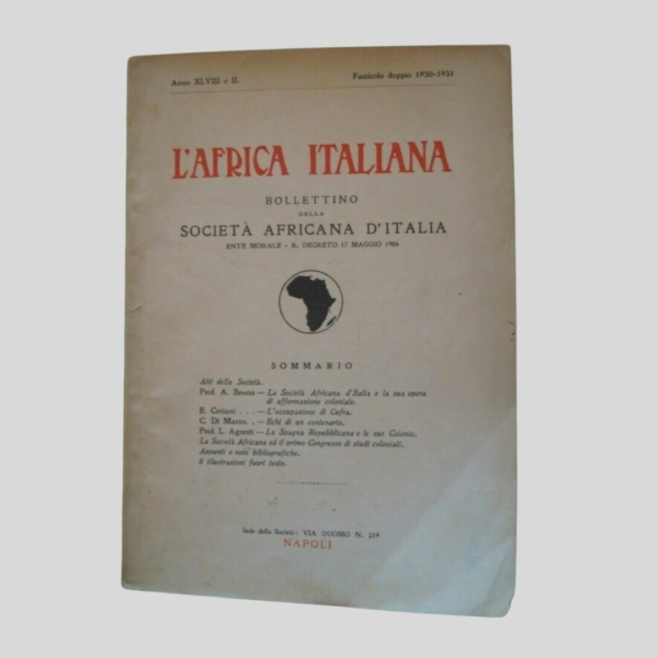 L'Africa Italiana. www.colonneselibri.it