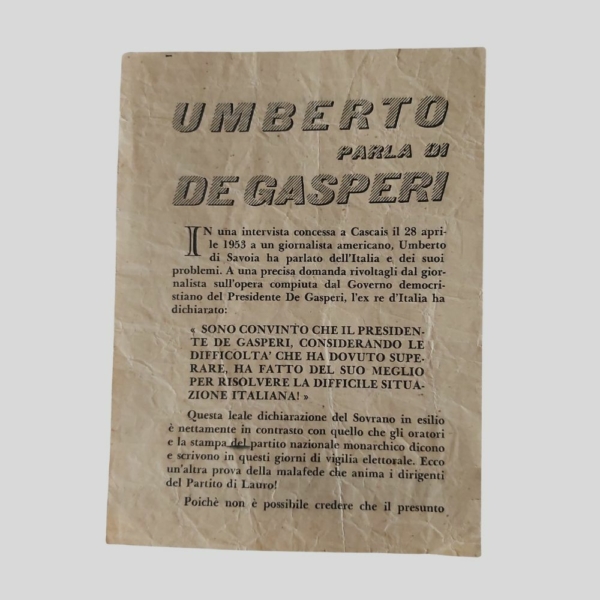 Propaganda elettorale. La Democrazia Cristiana contro Achille Lauro, il Partito Monarchico e la Massoneria. www.colonneselibri.it