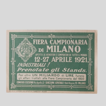 Fiera Campionaria Milano 1921