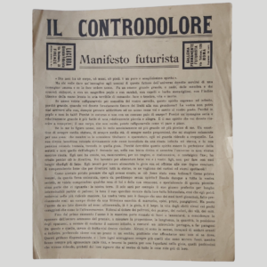 Futurismo. PALAZZESCHI Il Controdolore. www.colonneselibri.it