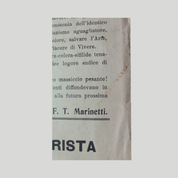 Futurismo. MARINETTI Filippo Tommaso ed altri - A Benito Mussolini L'Inegualismo. www.colonneselibri.it