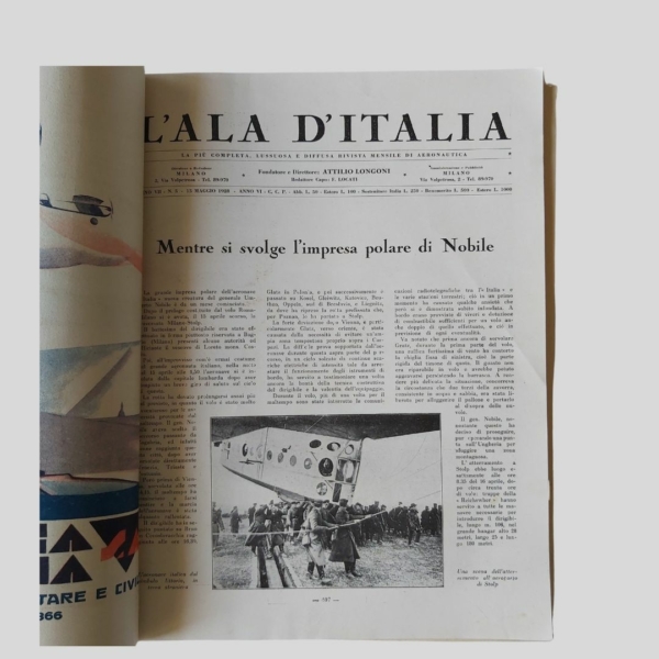 L'Ala d'Italia. Aeronautica. Maggio 1928. www.colonneselibri.it