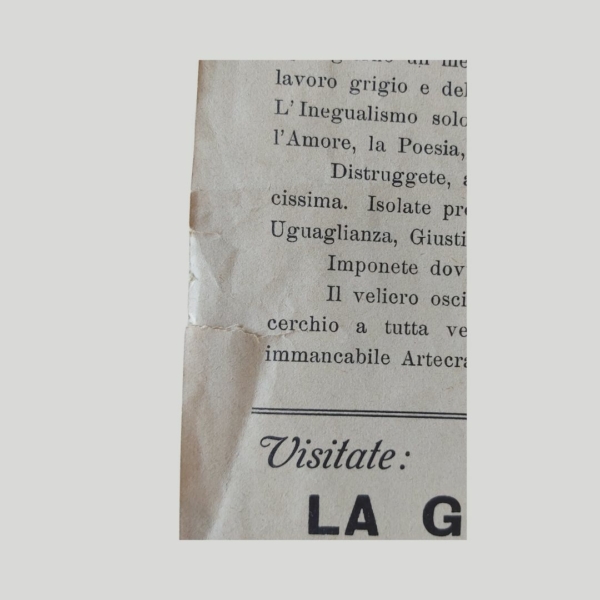 Futurismo. MARINETTI Filippo Tommaso ed altri - A Benito Mussolini L'Inegualismo. www.colonneselibri.it