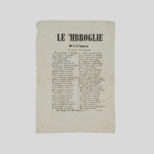 Copielle. Le mbroglie de le femmene. Canto popolare . www.colonneselibri.it