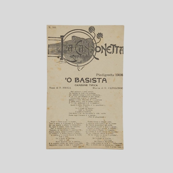 'O Basista. Feola - Capolongo. Canzone napoletana. www.colonnese.it