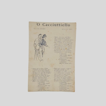 'O Cacciuttiello. Autorino - Tinto. Canzone napoletana. www.colonneselibri.it