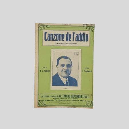 Canzone de l'addio. Mancini - Tagliaferri. www.colonneselibri.it