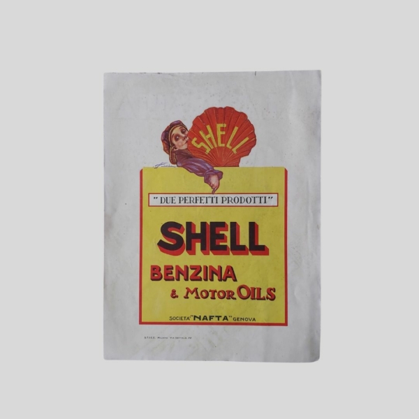 Pubblicità. Mazza. Benzina Shell. www.colonneselibri.it