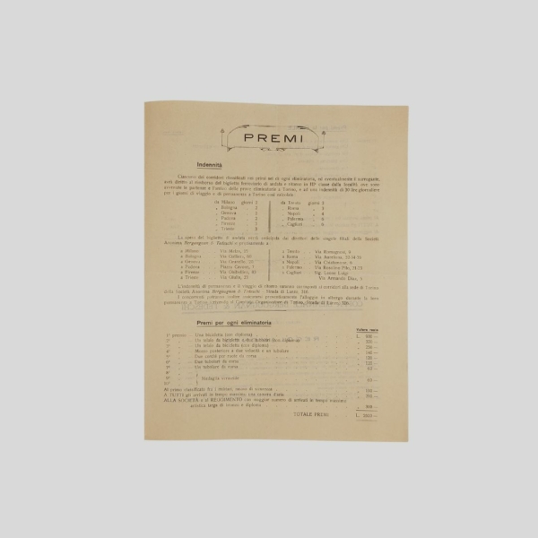 Sport Ciclismo Gran Premio Bergougnan & Tedeschi 1921