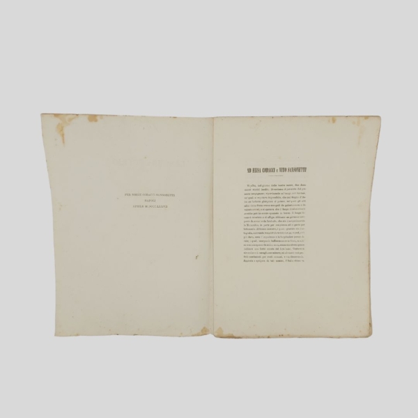 Regno d'Italia Cavour e Carlo Poerio Lettere 1861 a cura di Vittorio Imbriani