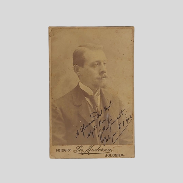 Alfredo Baruffi Ritratto giovanile autografo 1902