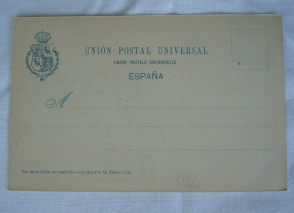 Postcard Madrid Ministerio De Fomento viaggiata animata 1901 - immagine 2