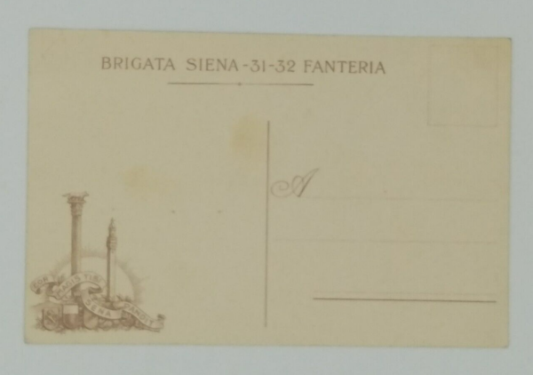 cartolina originale primi '900 Brigata Siena 31 - 32 Fanteria non viaggiata - immagine 2